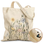 Miss Adola bolso tote de lona con flores, uso diario y estilo colorido.