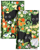 Miss Adola: toallas de cocina algodón con diseño gato negro, ideales para secar platos.