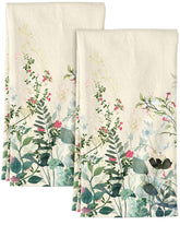 Miss Adola: toallas de cocina saco harina con flores ink para secar platos y superficies.