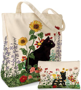 Miss Adola tote canvas dos unidades frente, ideal para compras diarias.