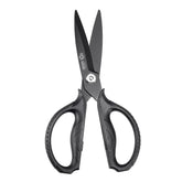 Tijeras Mitsumoto Sakari con titanio negro para uso multiuso en la cocina.