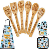 Cucharas de madera de mivishhy con estrella: ideal para cocinar con estilo.