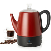 Mixpresso Percoladora 4 tazas, frente con diseño en acero inoxidable para la cocina