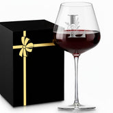 Copa MNZZ de cristal personalizada con iniciales, regalo sentimental para bodas