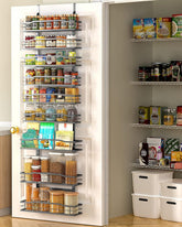 Moforoco Organizador de pantry de 9 niveles para puerta, ahorro de espacio.