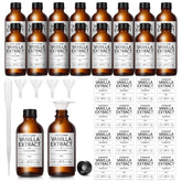 MOJIEZUO juego de botellas ámbar 4 oz para aceites esenciales y extractos caseros