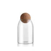 MOLFUJ contenedor de vidrio 750 ml con corcho bola, mantiene alimentos frescos y organizados.
