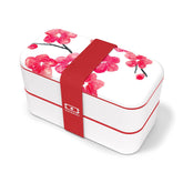 Monbento MB Original Blossom flor japonesa y dos niveles, ideal para almuerzo diario.