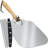 Mooues pala de aluminio para pizza de 9 pulgadas en uso para deslizar la pizza