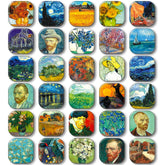 Imanes MORCART Van Gogh, imanes frigo, 30 piezas para fotos y recordatorios.