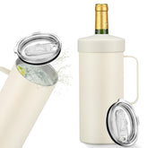 MoreFeel enfriador de botella con asa para servir con una mano.