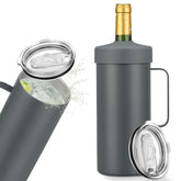 MoreFeel enfriador de vino con asa para servir con una mano.