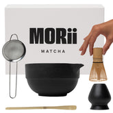 Morii Matcha tazón cerámico de 15 oz para ritual suave y estable.