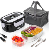 Lonchera eléctrica Moss & Stone: contenedor de acero inoxidable removible de 1,5 L para comidas calientes.