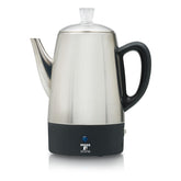 Moss & Stone percolador eléctrico 10 tazas, cuerpo inoxidable para café intenso.