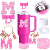 Accesorio MOTEERLLU toppers con lazo para pajilla, añade color y personalidad.
