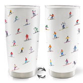Motermate taza 20 onzas con diseño de esquí, ideal para mantener la bebida caliente en salidas.