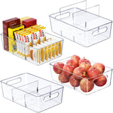 Mpotmiy organizadores despensa cuatro conjuntos, ideal para ordenar snacks y alimentos secos con claridad.