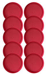 MRX Solutions tapas rojas de 5 pulgadas para Pyrex, sellado seguro