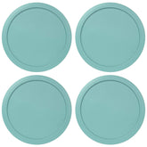 MRX Solutions tapas turquesa para Pyrex de 4 pulgadas, sellado hermético para conservar frescura