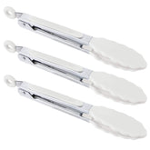 Pinzas MSY BIGSUNNY de 7 pulgadas para cocinar y servir sin rayar.