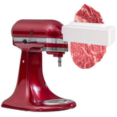 Ablandador Mttobo acoplado a KitchenAid para uso rápido.