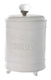 Mud Pie Circa tarro para galletas con tapa de cristal, ideal para conservar galletas frescas.