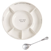Mud Pie plato condimentos taco blanco para servir ingredientes con estilo