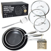 Sartén Mugaa de 8 pulgadas con panal antiadherente para desmoldar huevos sin esfuerzo