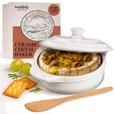 Muldale Brie Baker con tapa y espátula, ideal para derretir y servir brie cremoso