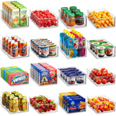 Munfix conjunto de 16 organizadores para nevera, ordena alimentos con facilidad.