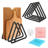 Muomdid organizador triangular para tablas en negro, optimiza espacio.