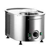 Musso Lussino muestra el recipiente de acero inoxidable para higiene y limpieza fáciles