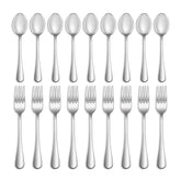 Mutnitt cubiertos 16 piezas para cena con acabado espejo, mesa elegante y duradera.