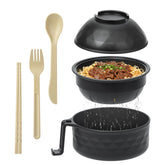 MUUBOOX olla para ramen, vista frontal, diseño compacto para casa.