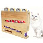 MuyuRise organizador de latas para gato, vista general de tres niveles y ahorro de espacio.