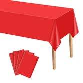 Mantel rojo mwellewm 54x72 para 8-10 comensales, ideal para cenas festivas.