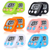 Mwellewm temporizador de cocina digital muestra 12 piezas en colores variados para uso diario.