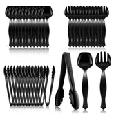 Mwellewm utensilios servir plástico grandes para buffet, duraderos y prácticos.