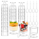Vaso mwellewm de postre 5 oz, cristal claro, ideal para porciones elegantes.