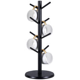 MyLifeUNIT árbol soporte tazas 8 ganchos para encimera, organización eficiente.