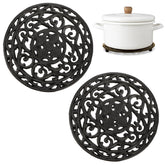 Nagpew trivet de hierro forjado 8 pulgadas para platos calientes, soporte estable.