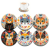 NAJIKA posavasos diseño gato para mesa estable y decorativa
