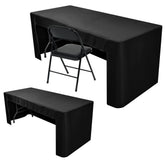 Funda Nasitos para mesa de 8 pies en negro, vista frontal.