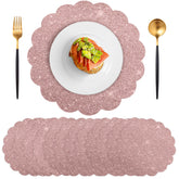 Manteles NatNarr con brillo rosa dorado 60 unidades para mesas festivas