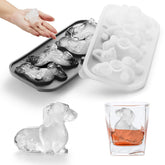 Molde Nax Caki con forma de dachshund grande para bebidas llamativas.