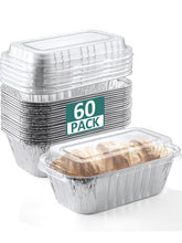 NEEBAKE bandejas de aluminio desechables con tapas para hornear y servir
