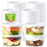 NEEBAKE contenedores deli 12oz con tapas herméticas para almacenamiento seguro.