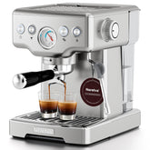 Neretva máquina de café expreso: vista frontal para control de extracción