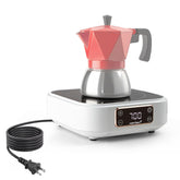 NESTIQEX Mini placa de inducción con superficie plana para limpieza rápida en la cocina